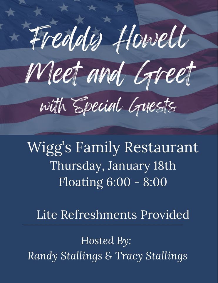 Freddy Howell Meet & Greet Middlesex , Wiggs Family Restuarant