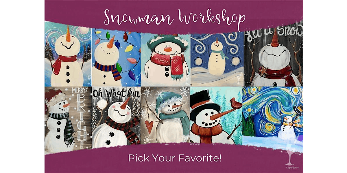 Happy Little Snowman - Paint and Sip in Houston | Classpop!™, 21 December | Event in Pasadena | AllEvents
