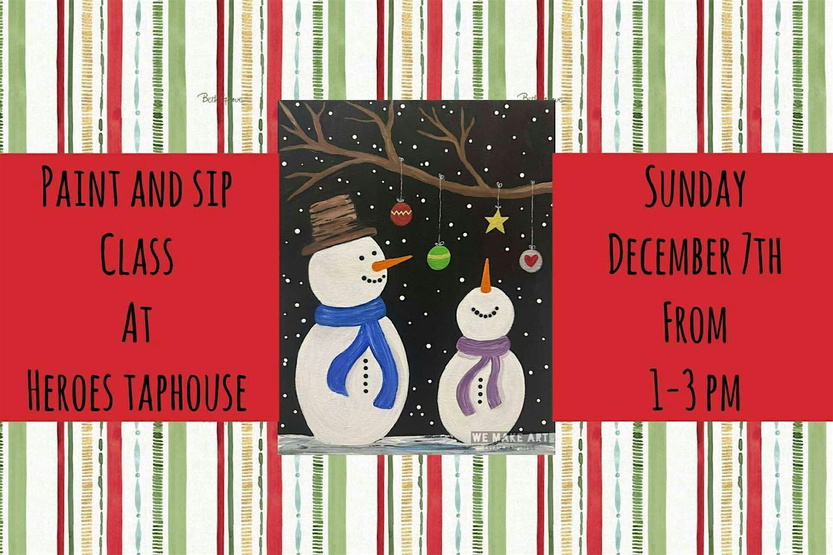 Paint and Sip At Heroes Taphouse, 7 December | Event in Salem | AllEvents