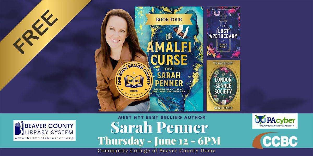 An Evening With New York Times Best Selling Author, Sarah Penner, 12 June | Event in Monaca | AllEvents