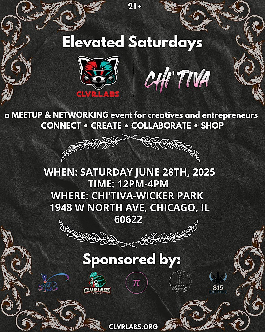 CLVR Labs™ Presents: Elevated Saturdays at Chi’Tiva | Event in Chicago | AllEvents