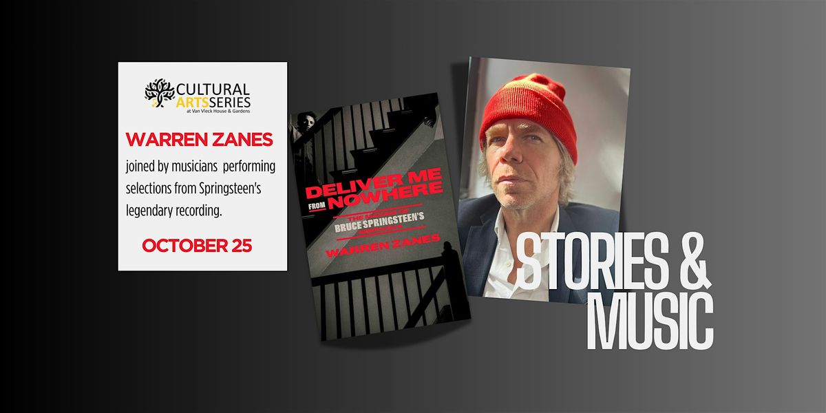 TMF's Cultural Arts Series 10/25/25: Speaker Warren Zanes and Friends, 25 October | Event in Montclair | AllEvents