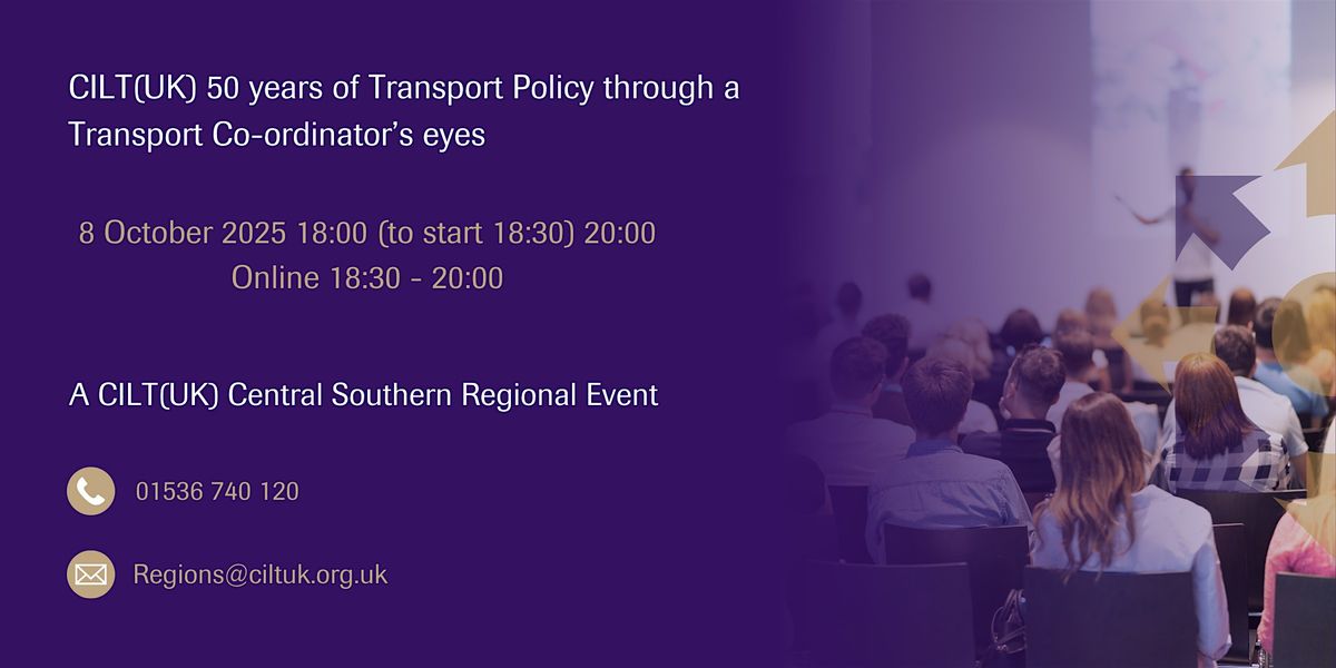 50 years of Transport Policy through a Transport Co-ordinator’s eyes | Event in Reading | AllEvents