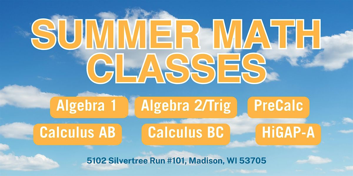 Summer Math Classes, 28 August | Event in Madison | AllEvents