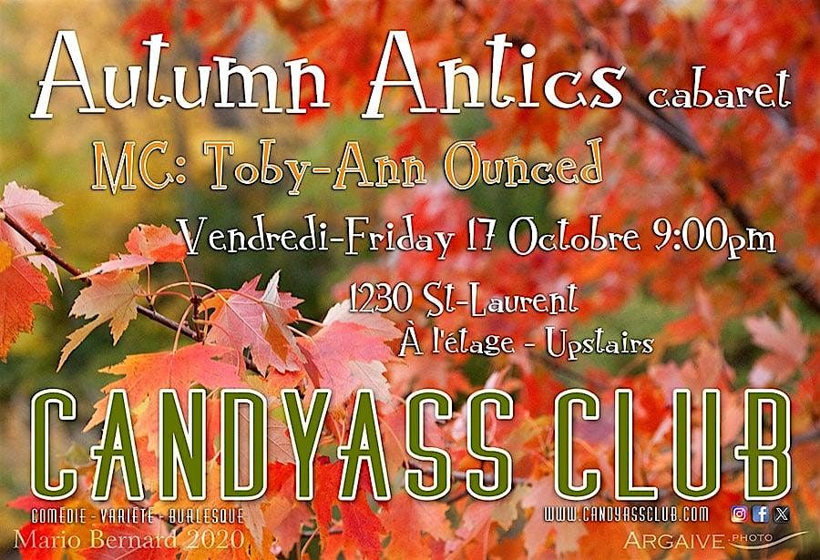 Autumn Antics Haunted Harvest Cabaret, 17 October | Event in Montréal | AllEvents