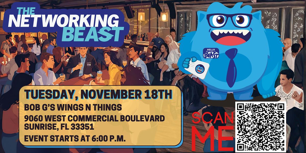 Networking Event & Business Card Exchange by The Networking Beast (SUNRISE), 18 November | Event in Sunrise