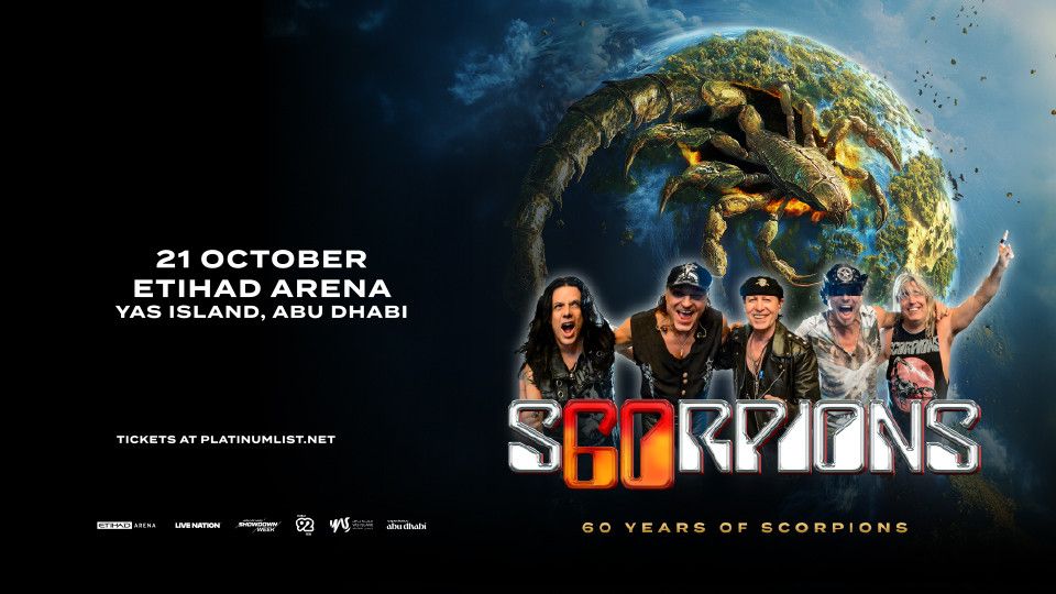 Coming Home — 60 Years of Scorpions tour at Etihad Arena, 21 October | Event in Abu Dhabi | AllEvents