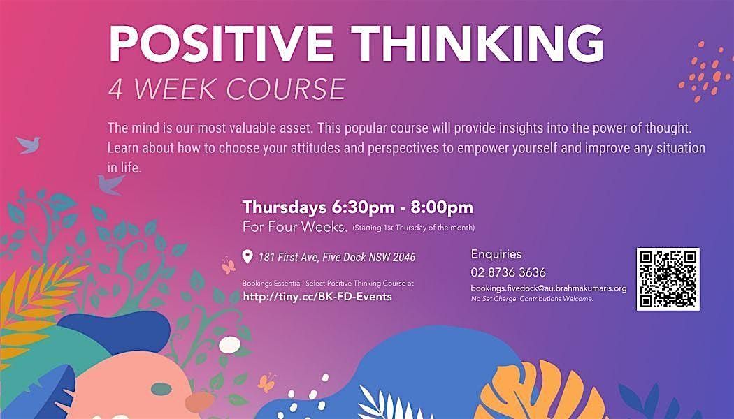 Positive Thinking Course (starts the first Thursday of every month), 4 December | Event in Five Dock | AllEvents