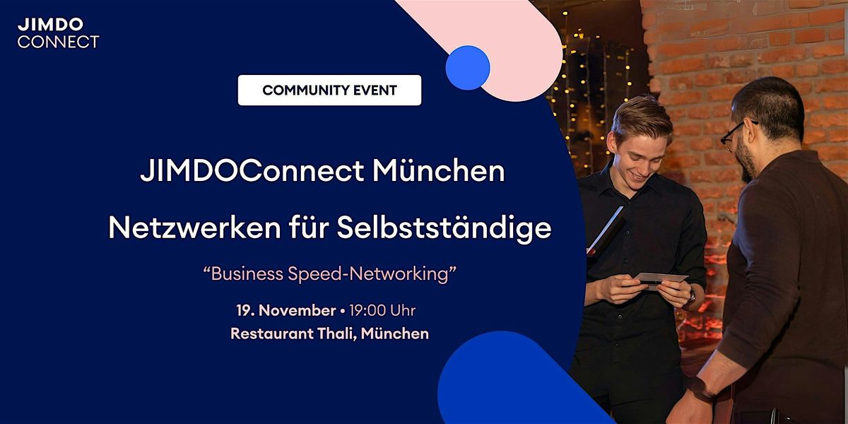 JIMDOConnect München: Netzwerken für Selbstständige, 19 November | Event in München | AllEvents