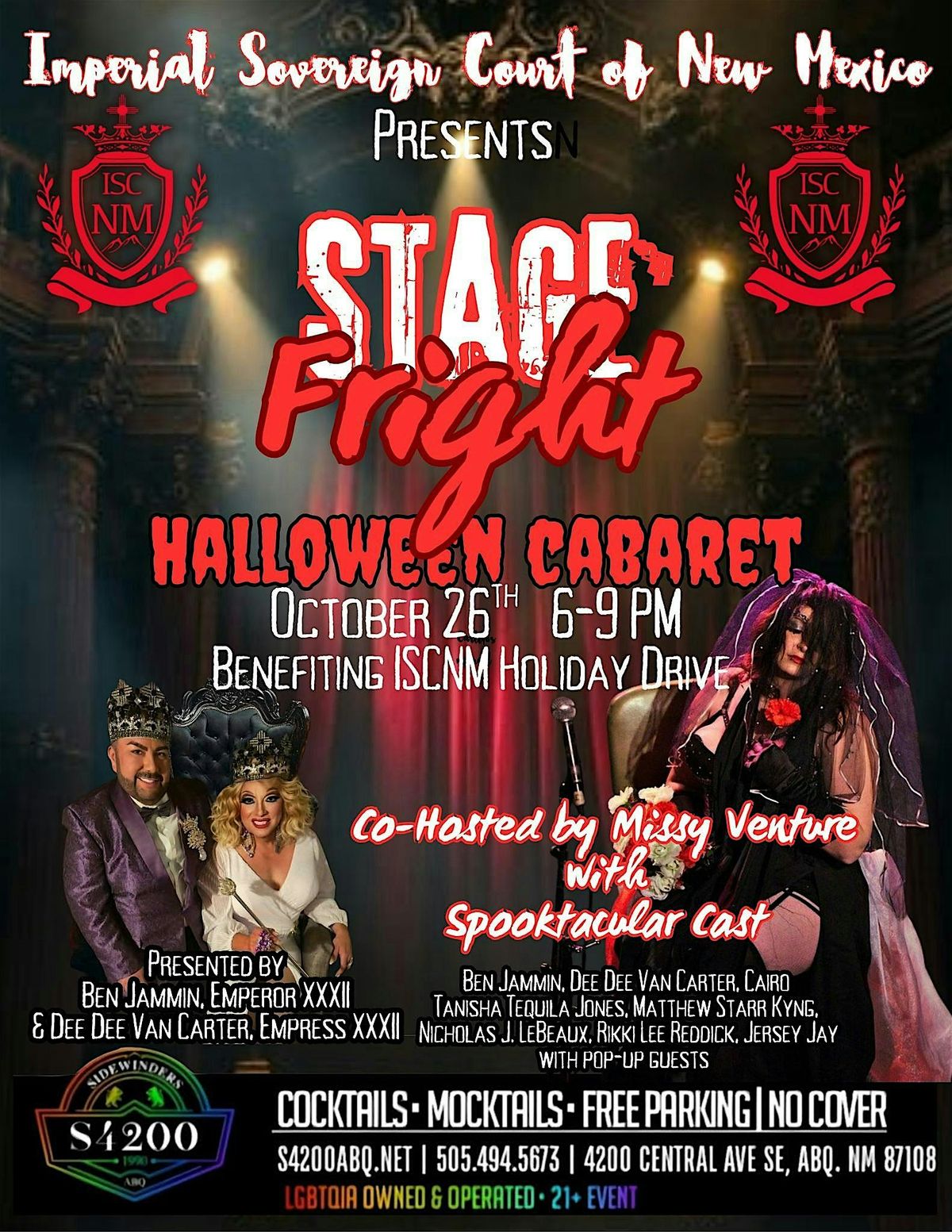 Stage Fright - Halloween Cabaret, 26 October | Event in Albuquerque | AllEvents