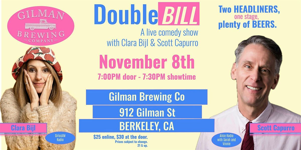 Double Bill, a night of comedy with Clara Bijl & Scott Capurro, 8 November | Event in Berkeley | AllEvents