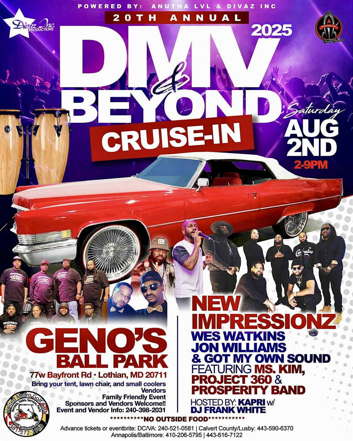 20TH ANNUAL DMV & BEYOND CAR, MOTORCYCLE, & TRUCK CRUISE-IN!, 2 August | Event in Lothian | AllEvents