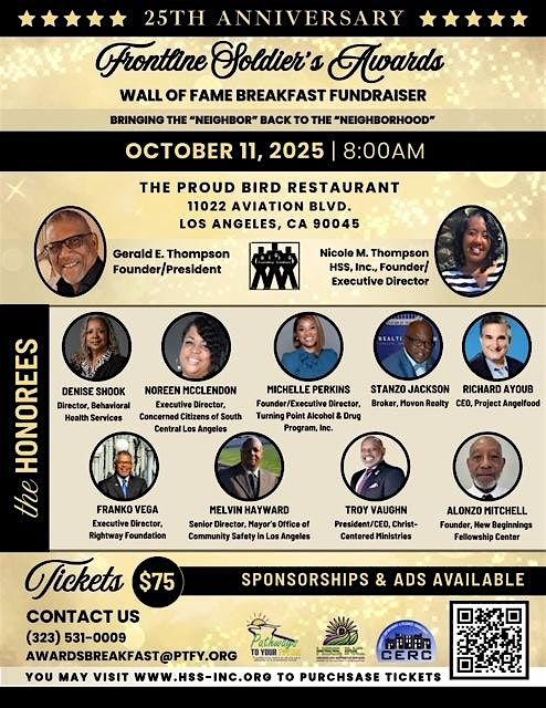 Frontline Soldiers 25th Anniversary Fundraiser Breakfast, 11 October | Event in Los Angeles | AllEvents