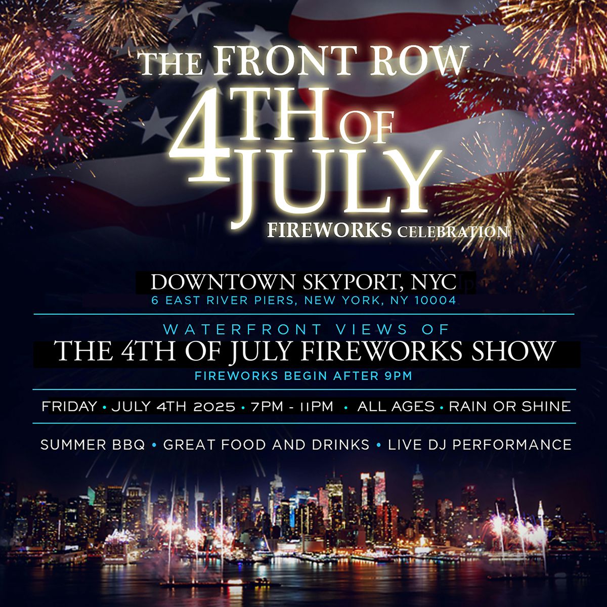 July 4th Fireworks NYC Front Row View from The Downtown Skyport, 4 July | Event in New York | AllEvents