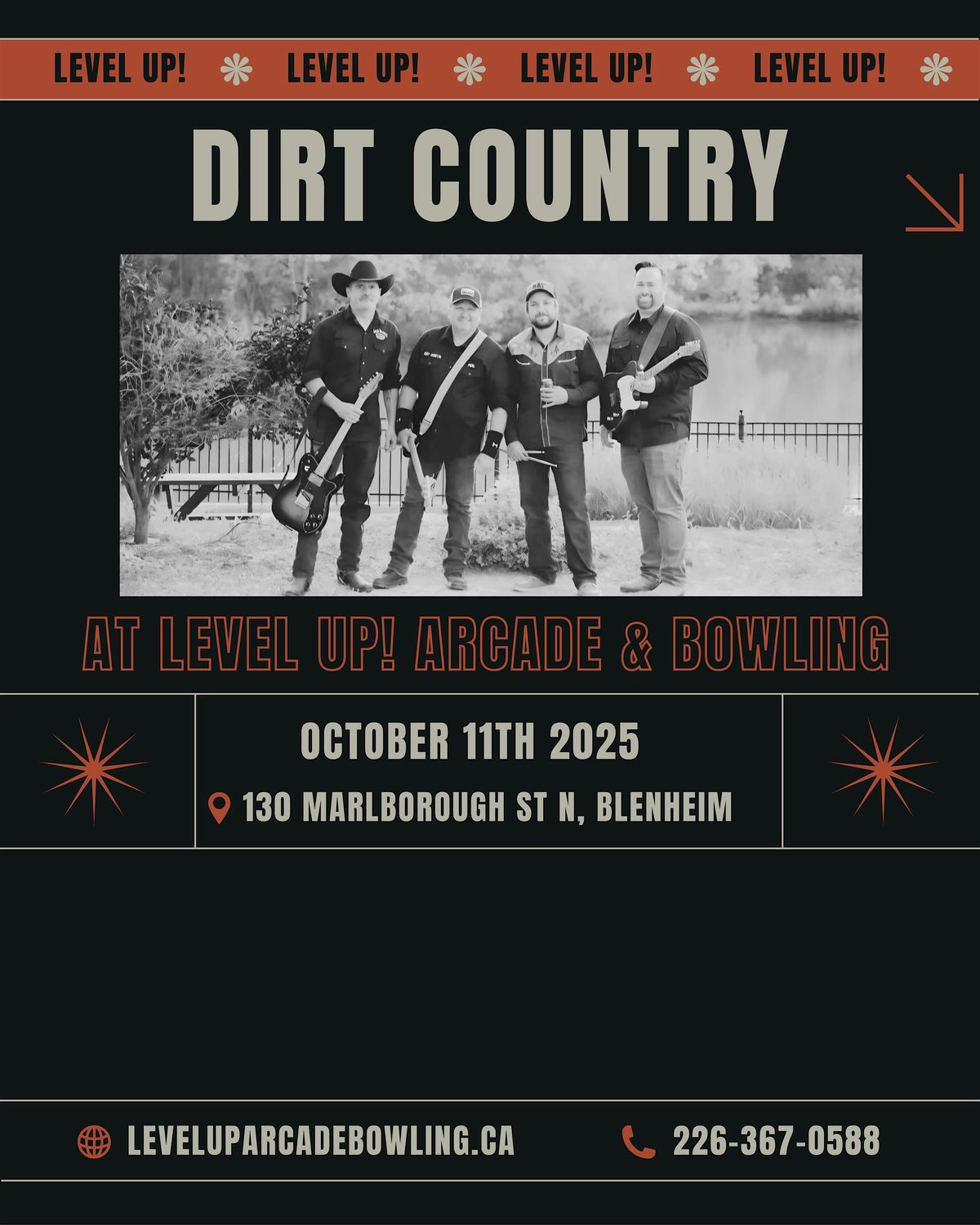 Dirt Country at Level Up! Arcade & Bowling, 11 October | Event in Blenheim | AllEvents