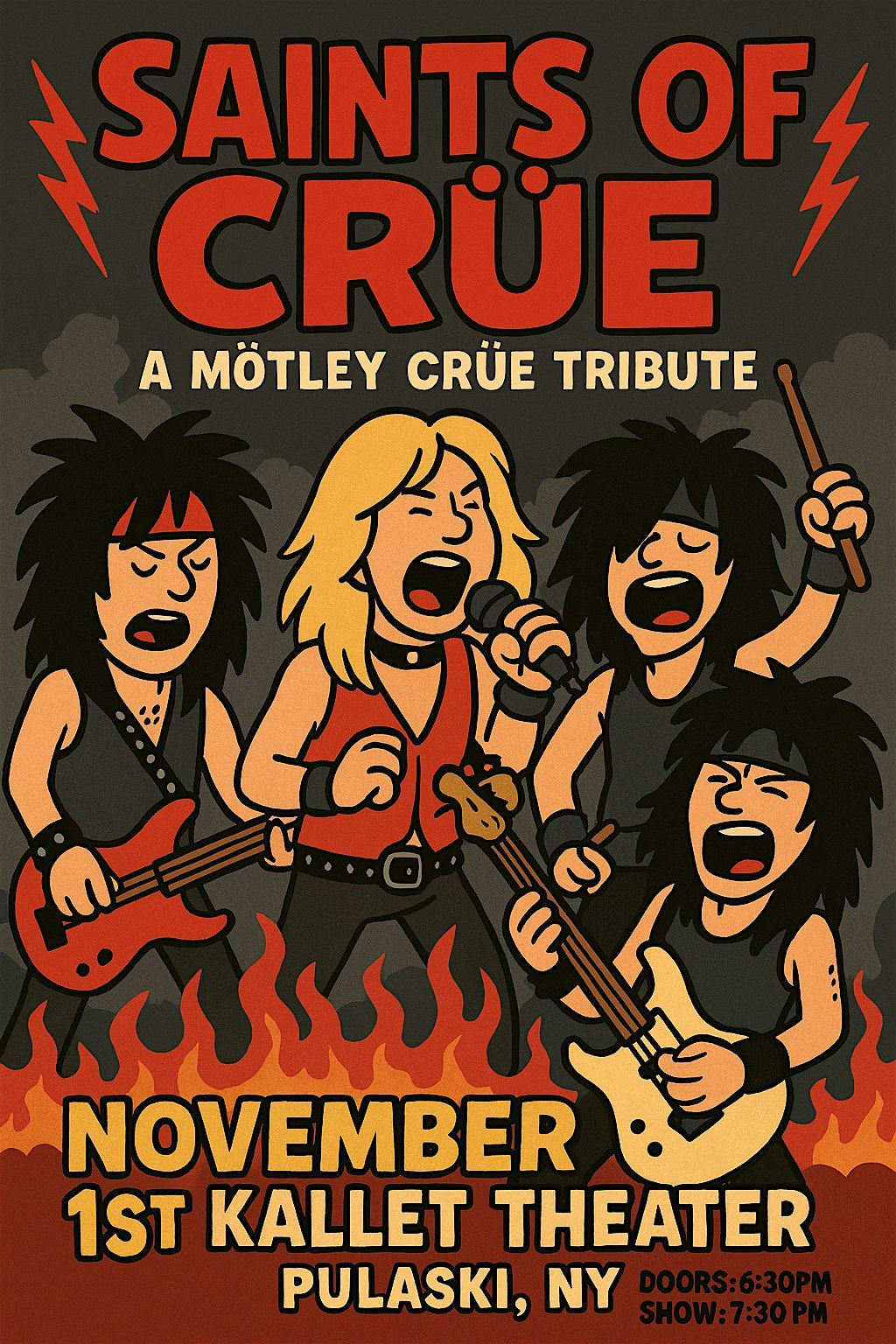 Motley Crue Tribute "Saints Of Crue "RETURN !!!, 1 November | Event in Pulaski | AllEvents