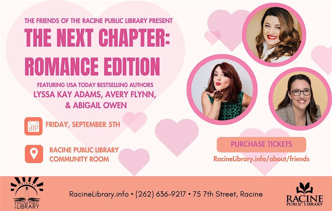 The Next Chapter: Romance Edition, 5 September | Event in Racine | AllEvents