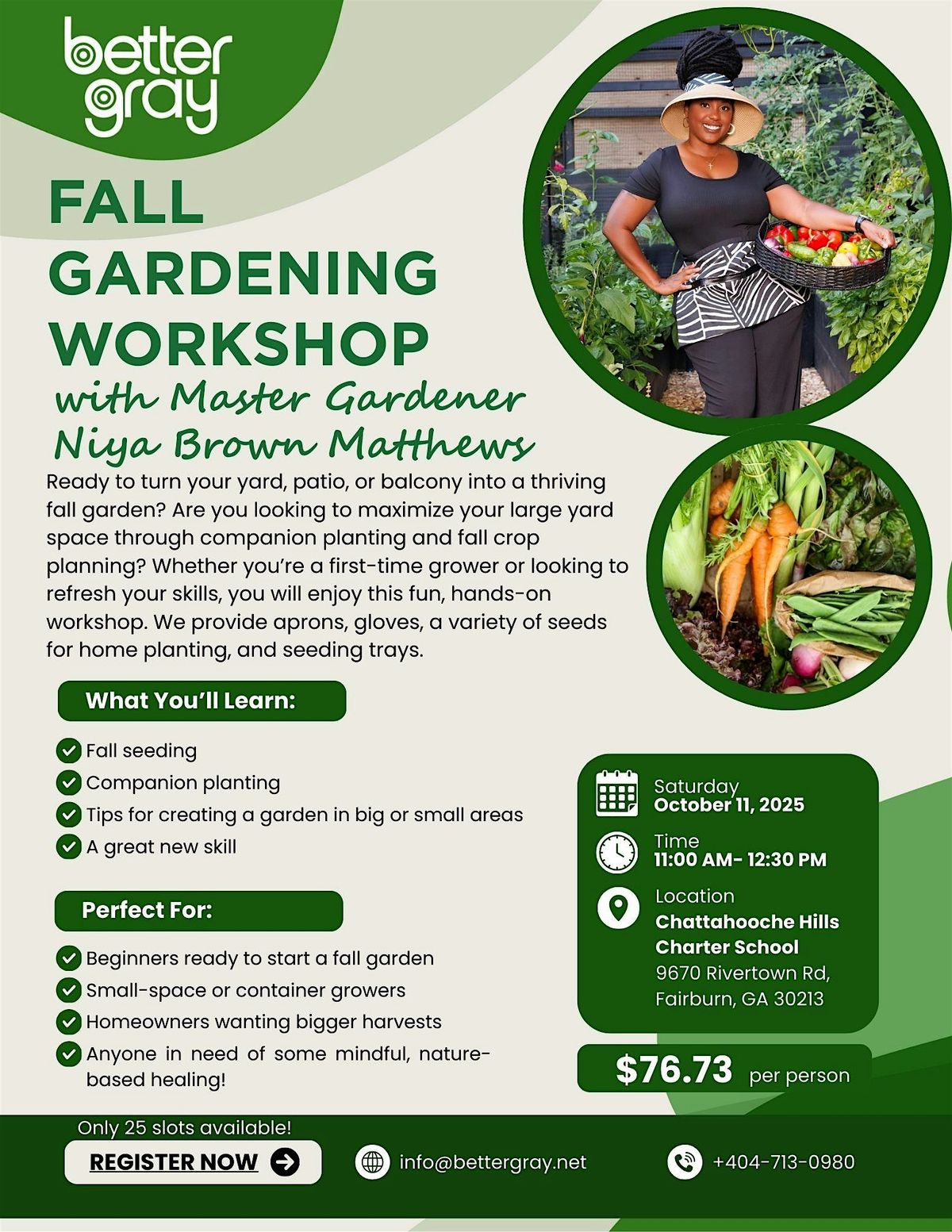 Better Gray Fall Gardening Workshop with Niya Brown Matthews, 11 October | Event in Fairburn | AllEvents