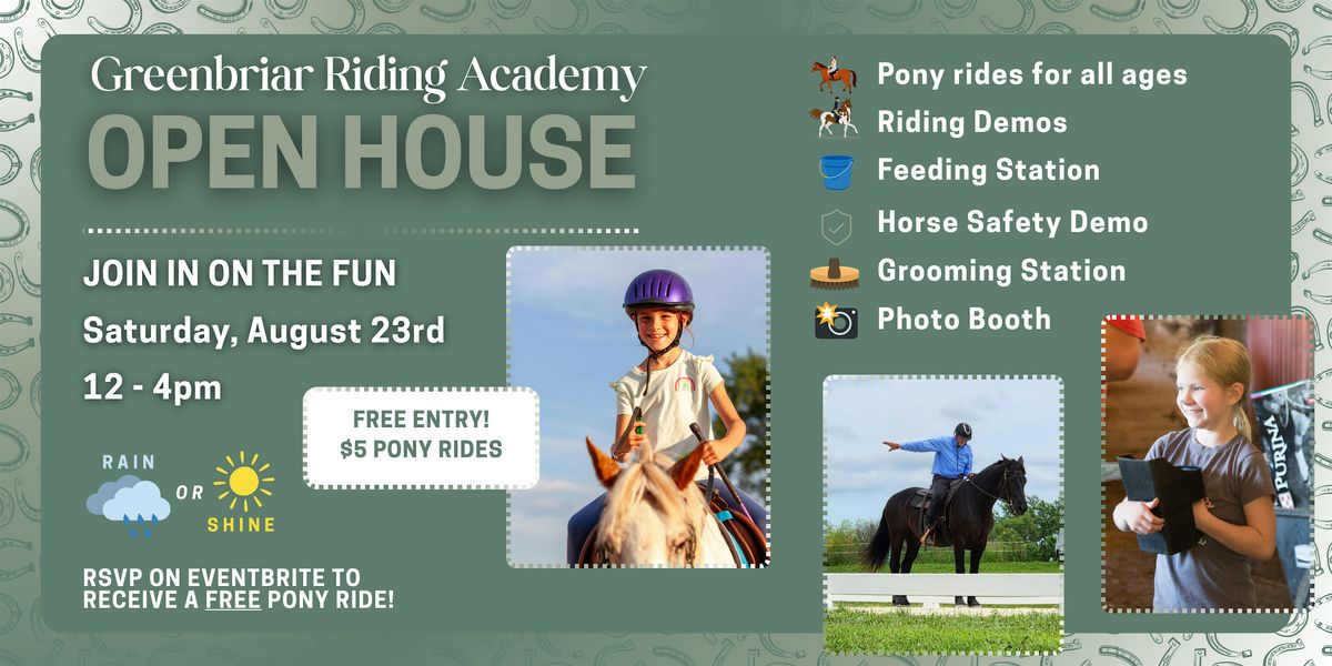 Greenbriar Riding Academy Open House, 23 August | Event in Springville | AllEvents