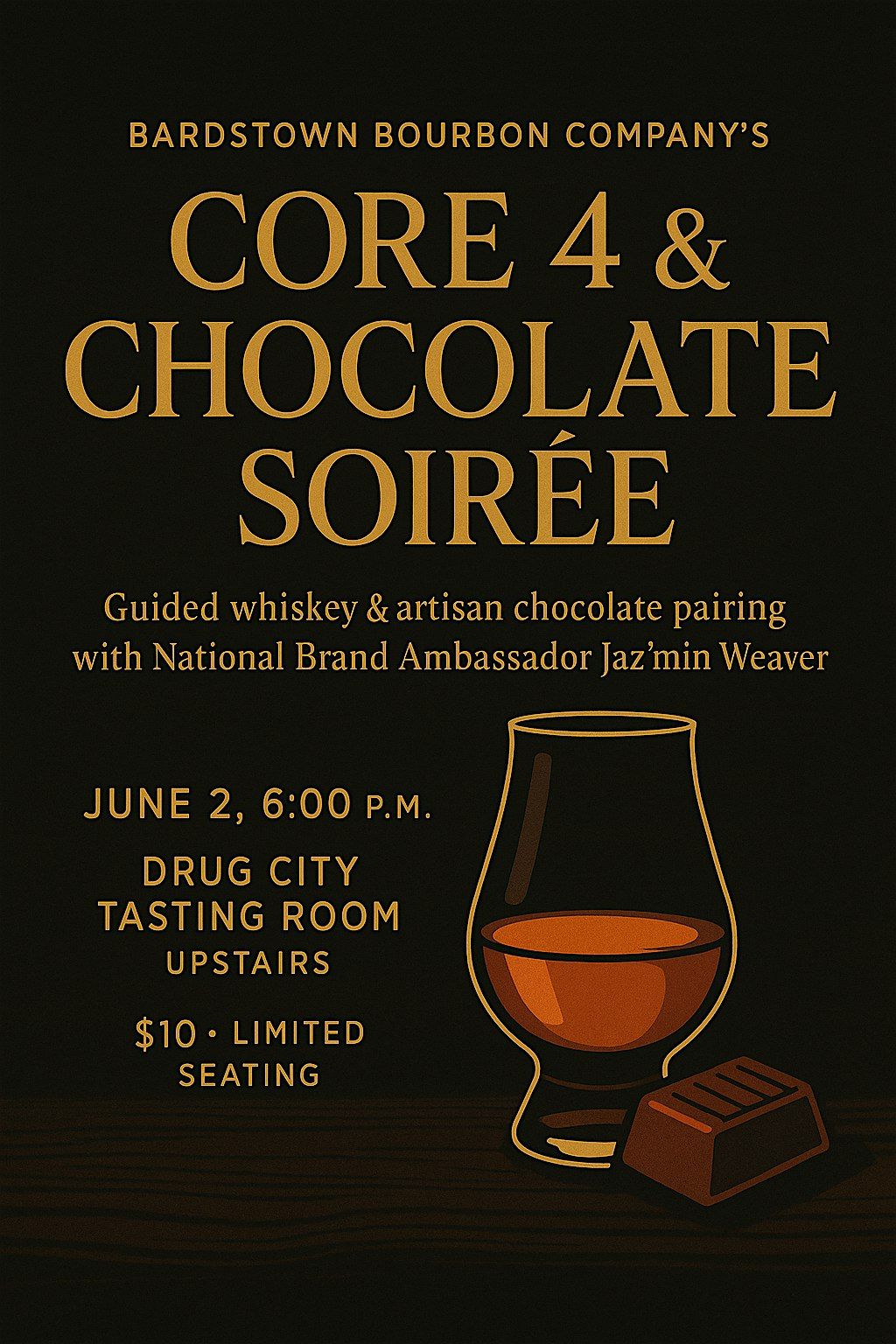 Sip & Savor: Bardstown Bourbon Company + Chocolate Pairing, 2 June | Event in Dundalk | AllEvents