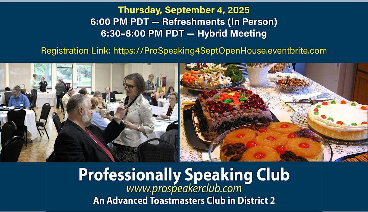 Toastmasters Hybrid Open House - Connect with Passionate Speakers!, 4 September | Event in Kingston | AllEvents
