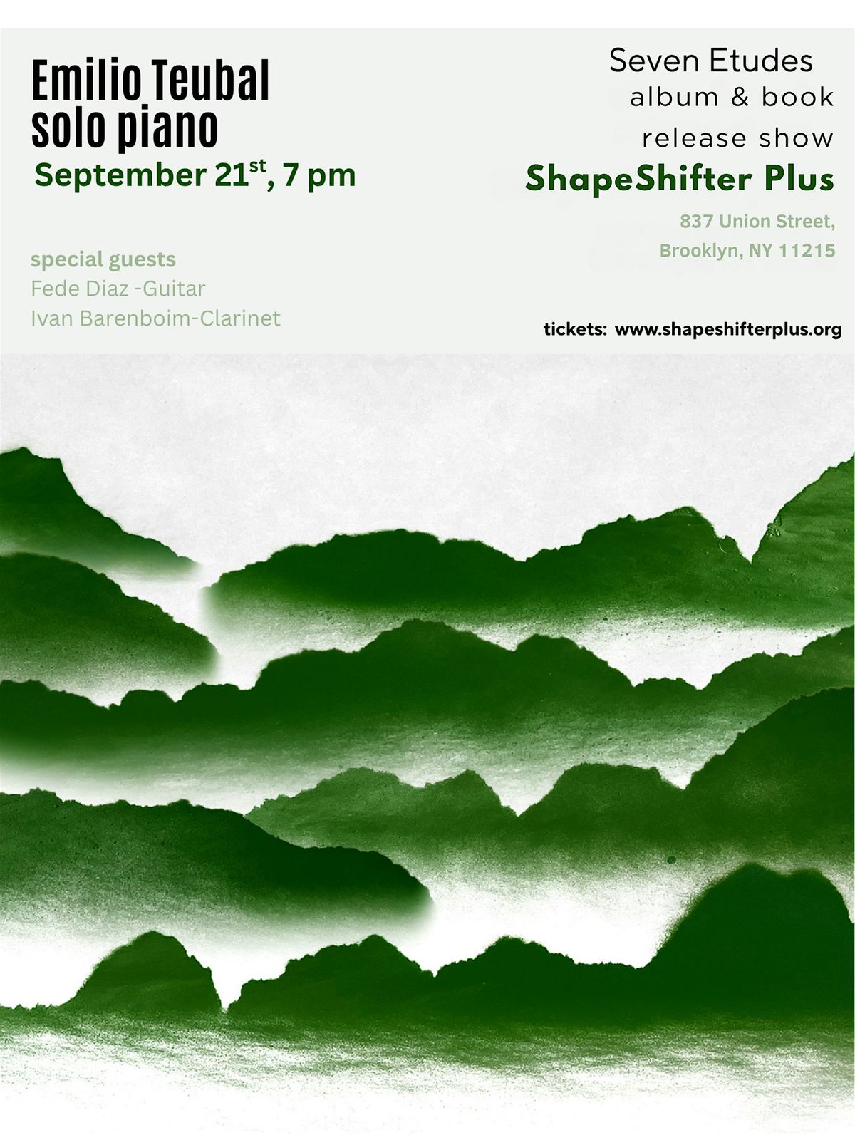 Emilio Teubal – Album & Book Release Show, 21 September | Event in Brooklyn | AllEvents