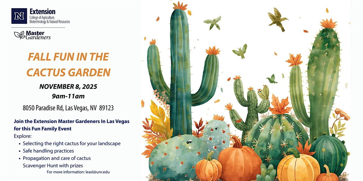 Fall Fun in the Cactus Garden with The Extension Master Gardeners, 8 November | Event in Las Vegas | AllEvents