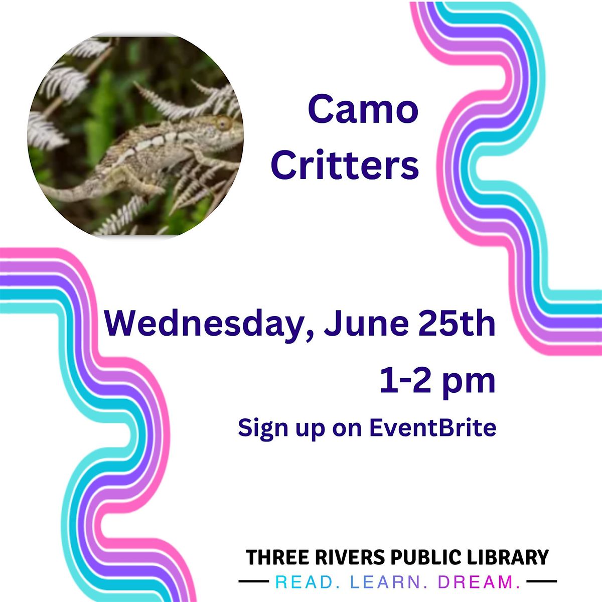 Camo Critters, 25 June | Event in Three Rivers | AllEvents