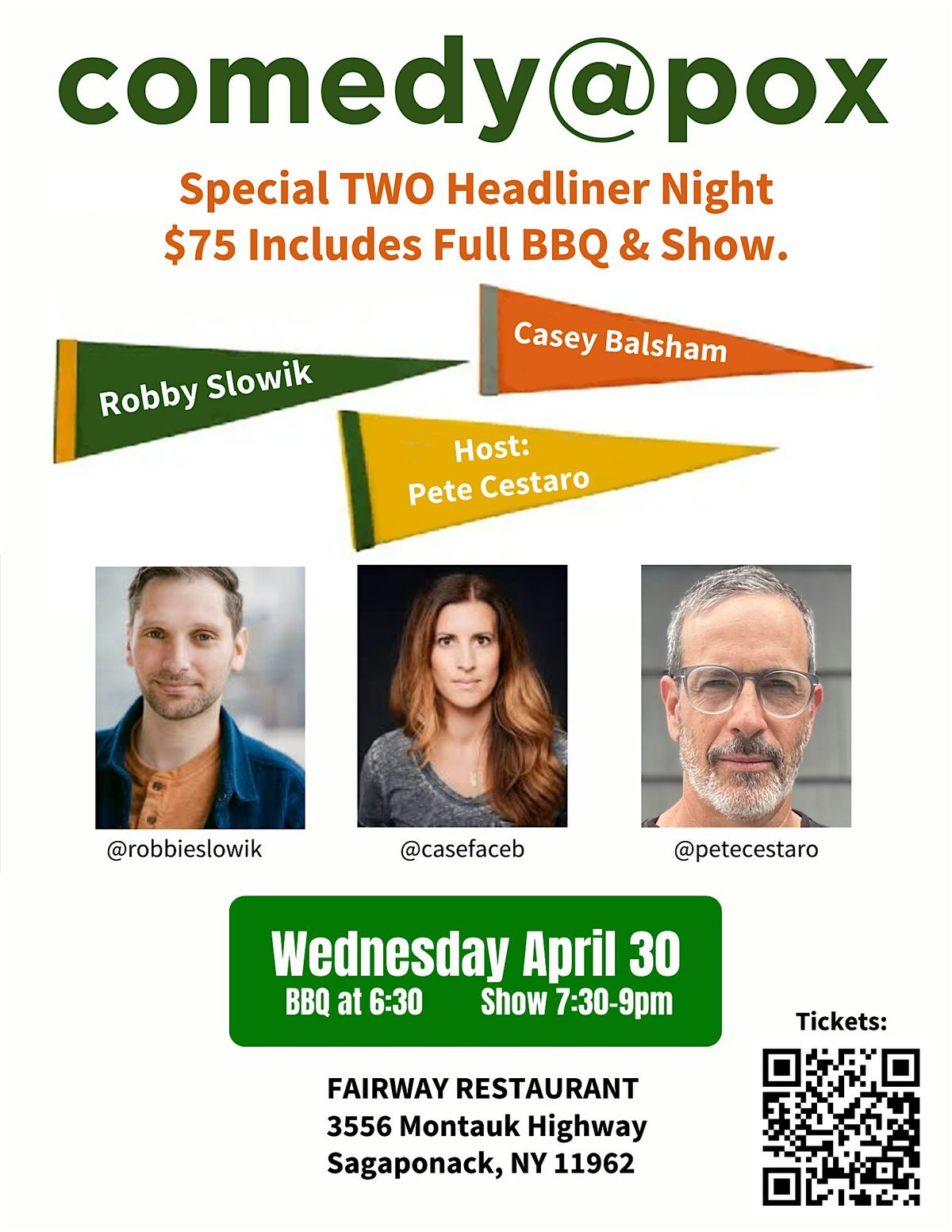comedy@pox - April 30 | Event in Sagaponack | AllEvents