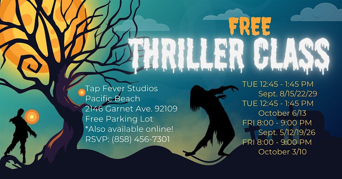 FREE Thriller Class, Pacific Beach, 5 September | Event in San Diego | AllEvents