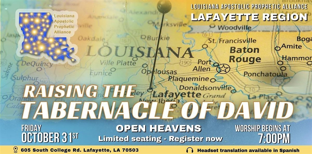 Raising the Tabernacle of David, 31 October | Event in Lafayette | AllEvents