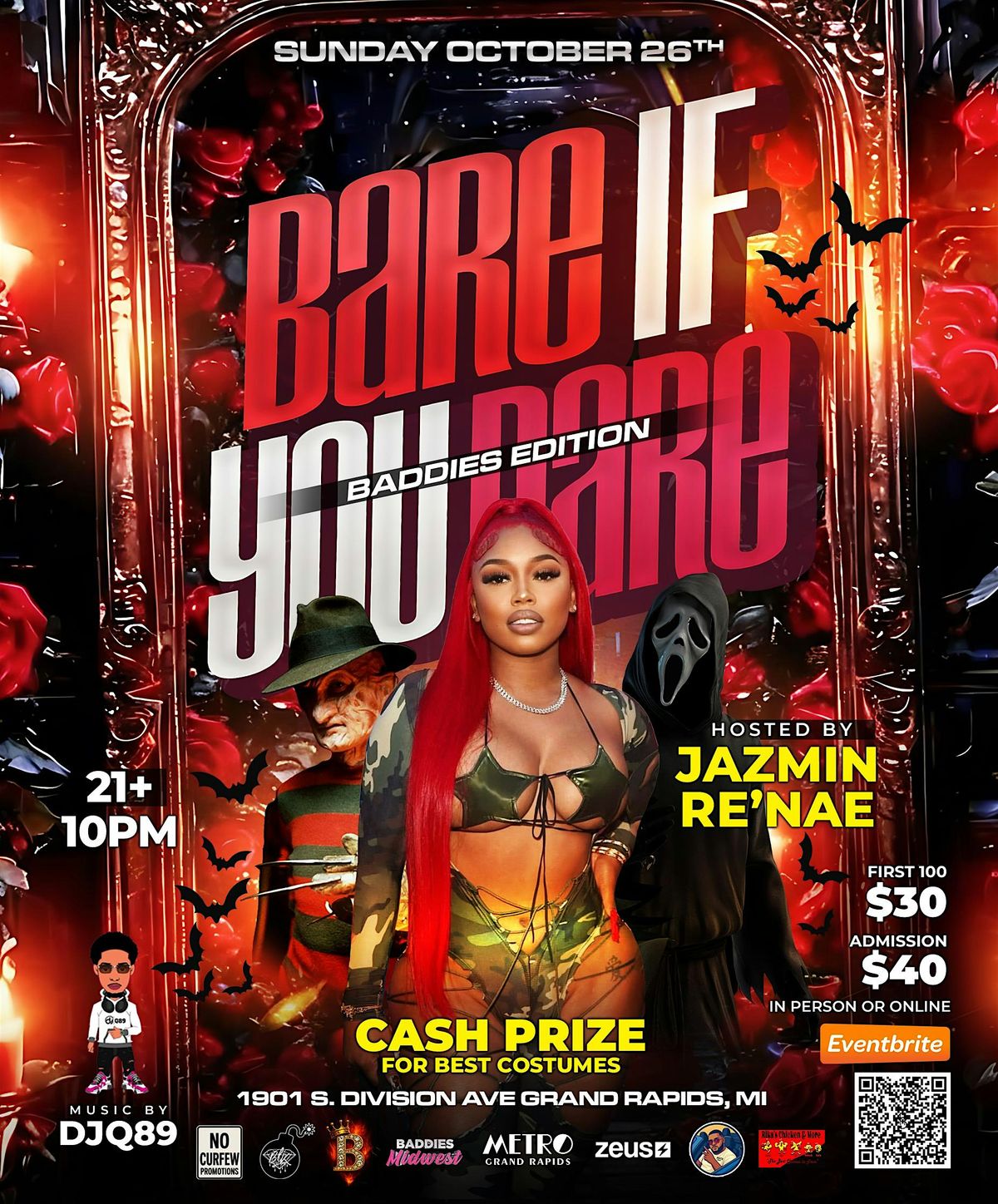 Bare If You Dare: Baddies Edition - Hosted By Jazmin Re'Nae, 26 October | Event in Grand Rapids | AllEvents