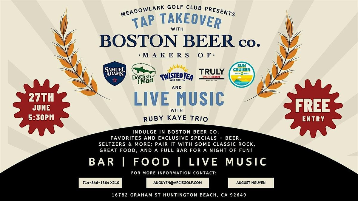 Live Music and Tap Takeover | Boston Beer | Event in Huntington Beach | AllEvents