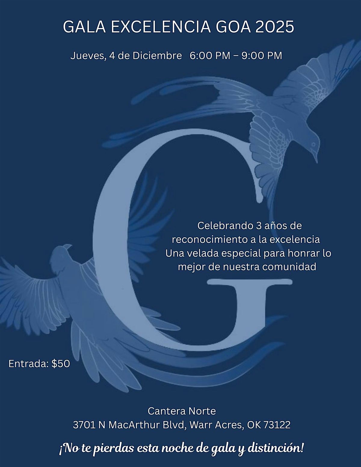 Gala Excelencia GOA, 4 December | Event in Warr Acres | AllEvents