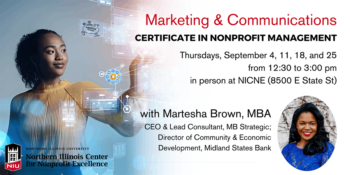 Marketing and Communications: Certificate in Nonprofit Management Series, 4 September | Event in Rockford