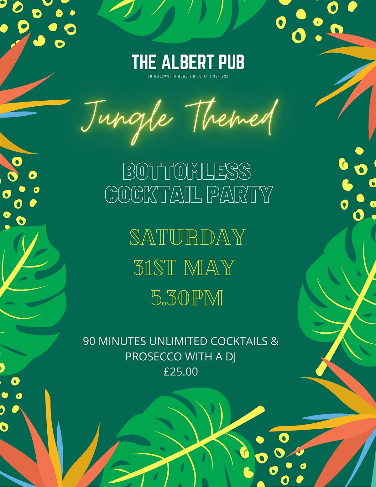 Jungle themed bottomless bingo, 31 May | Event in Hitchin | AllEvents