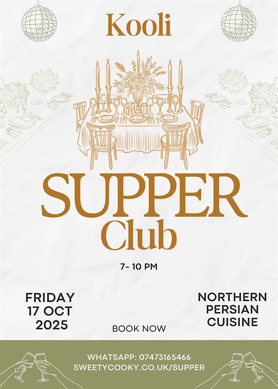 Supper Club At Sweety Cooky Bakery, 17 October | Event in London | AllEvents