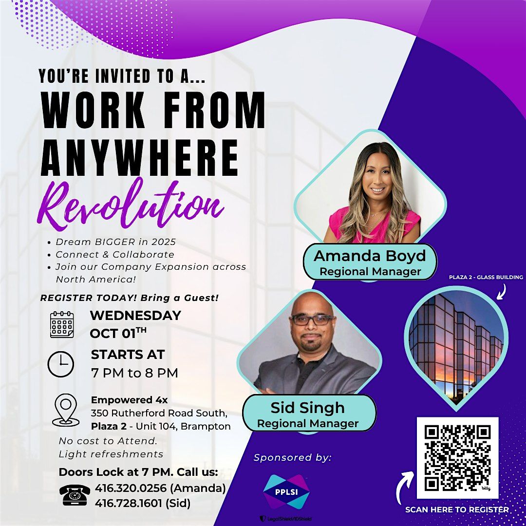 Join the Work From Anywhere Revolution!, 1 October | Event in Brampton | AllEvents