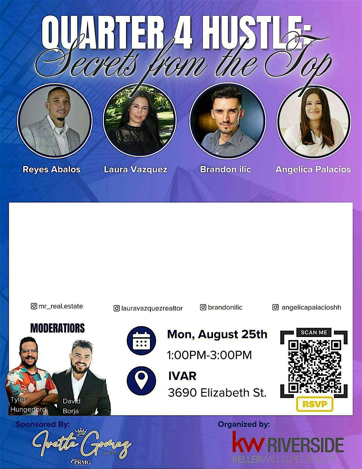 Quarter 4 Hustle: Secrets from the Top, 25 August | Event in Riverside | AllEvents