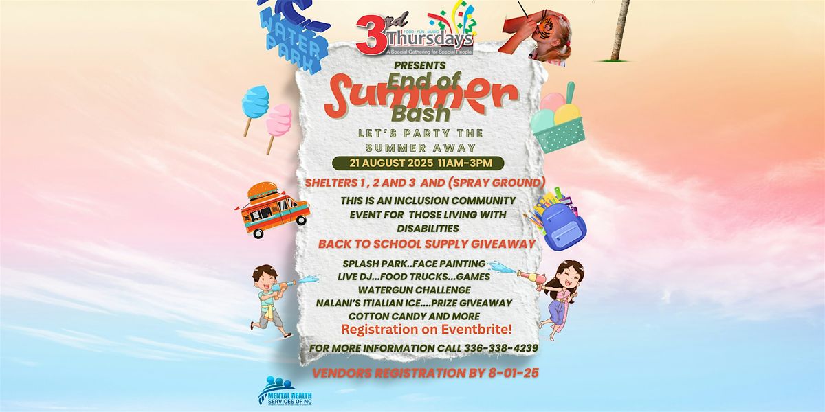 Third Thursday's End of Summer Bash and School Supply Drive, 21 August | Event in Greensboro | AllEvents