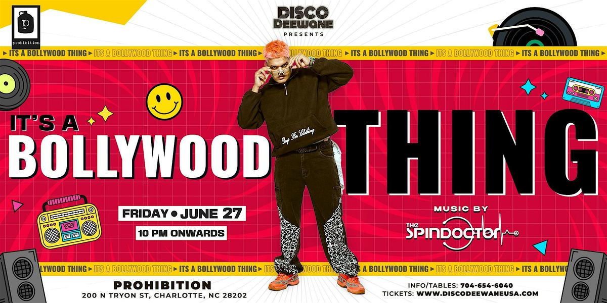BOLLYWOOD PARTY FT. SPIN DOCTOR, 27 June | Event in Charlotte | AllEvents