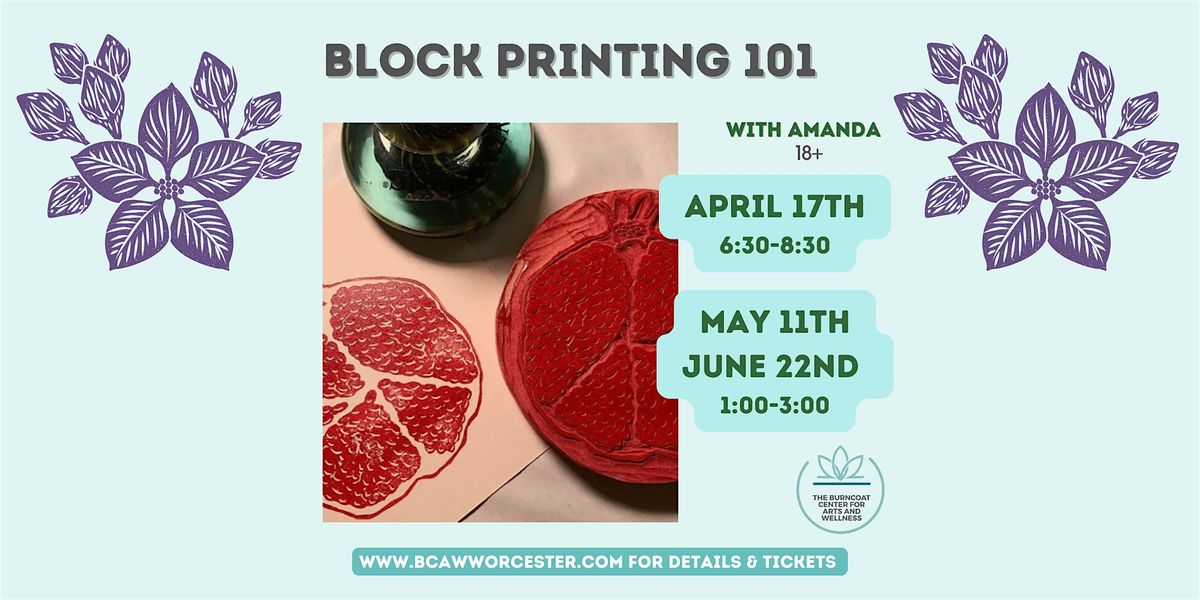 Block Printing 101- 3 dates to choose from!, 22 June | Event in Worcester | AllEvents