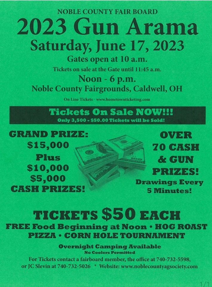 2023 Gun Arama, Noble County Fairgrounds, Caldwell, June 17 2023