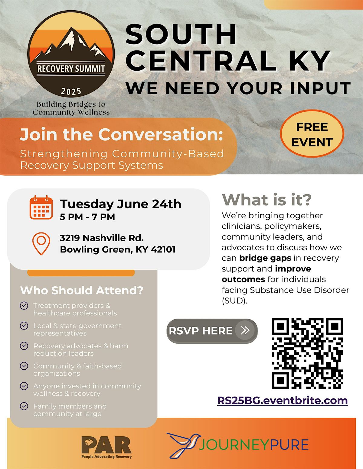Recovery Summit Roundtable - Bowling Green, KY, 24 June | Event in Bowling Green | AllEvents