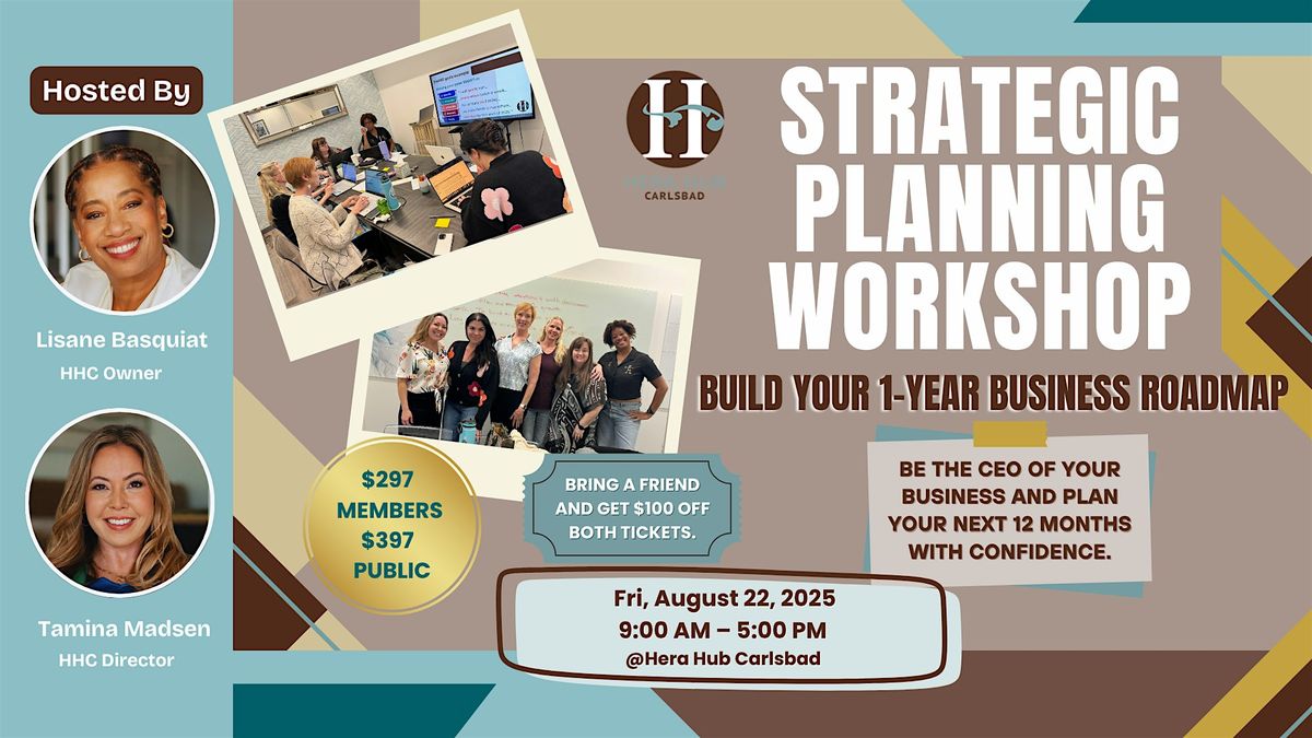 Strategic Action Planning Workshop - Build Your Biz Roadmap, 22 August | Event in Carlsbad | AllEvents