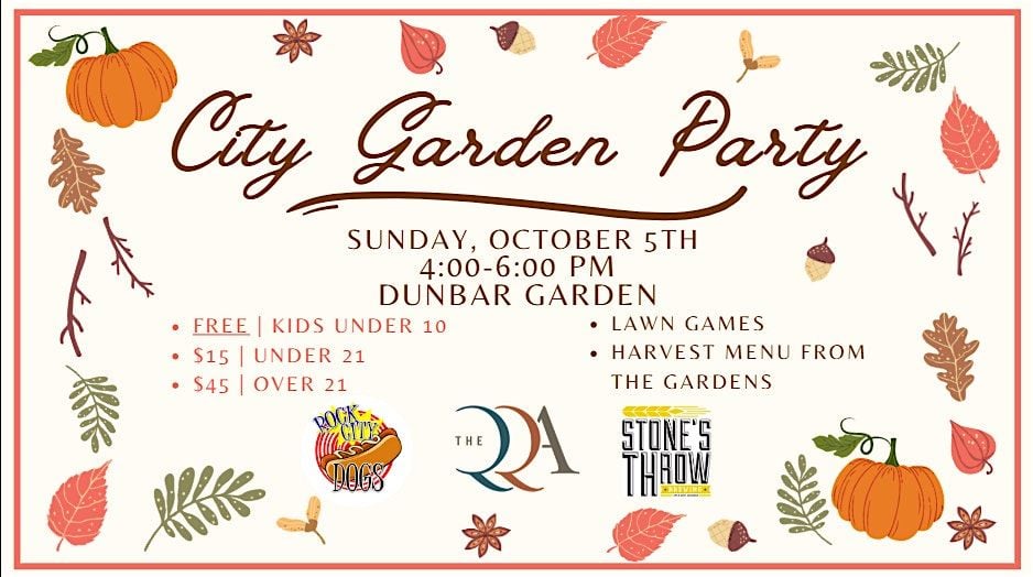 QQA City Garden Party at Dunbar Community Garden, 5 October | Event in Little Rock | AllEvents