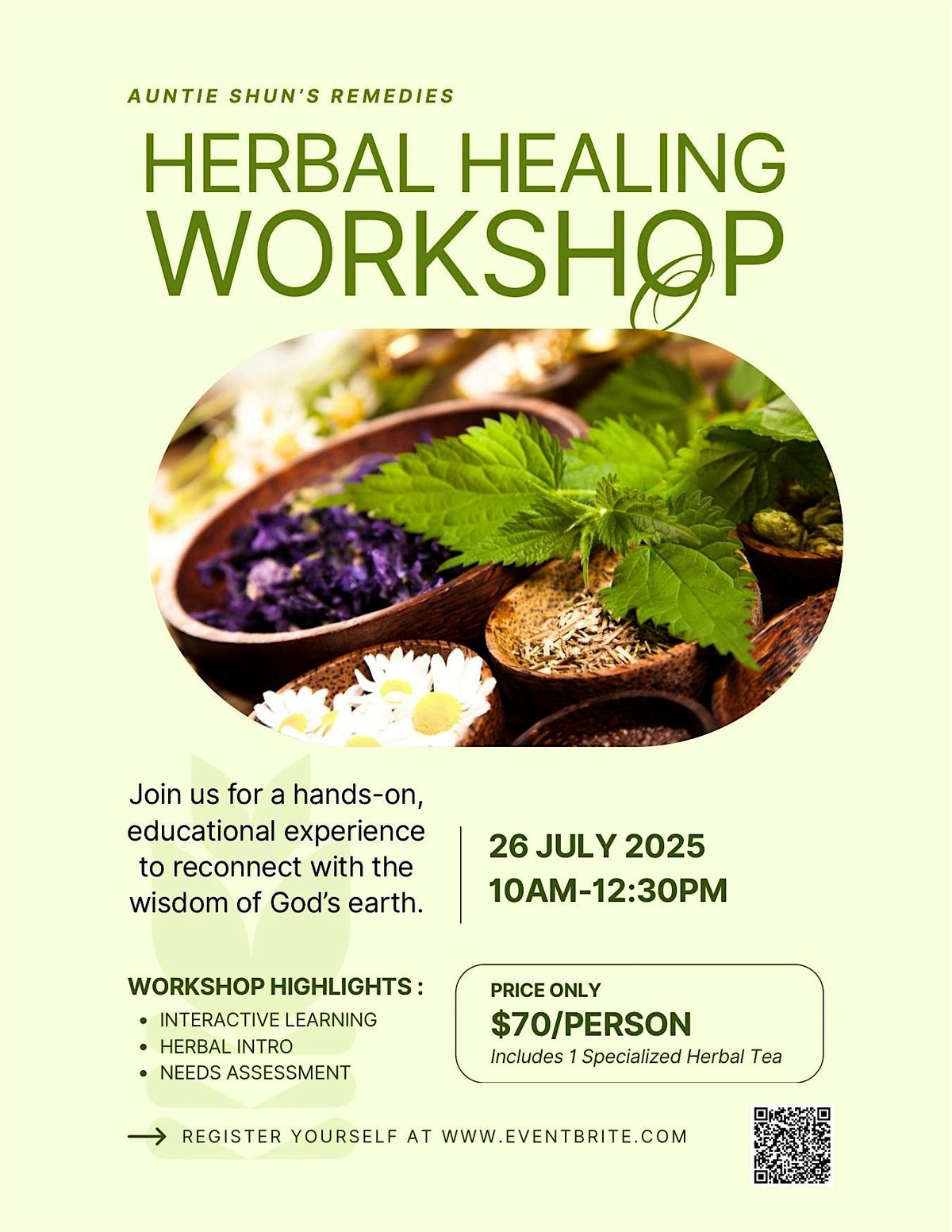 Auntie Shun’s  Herbal Healing Class Pt 1, 30 August | Event in Westland | AllEvents