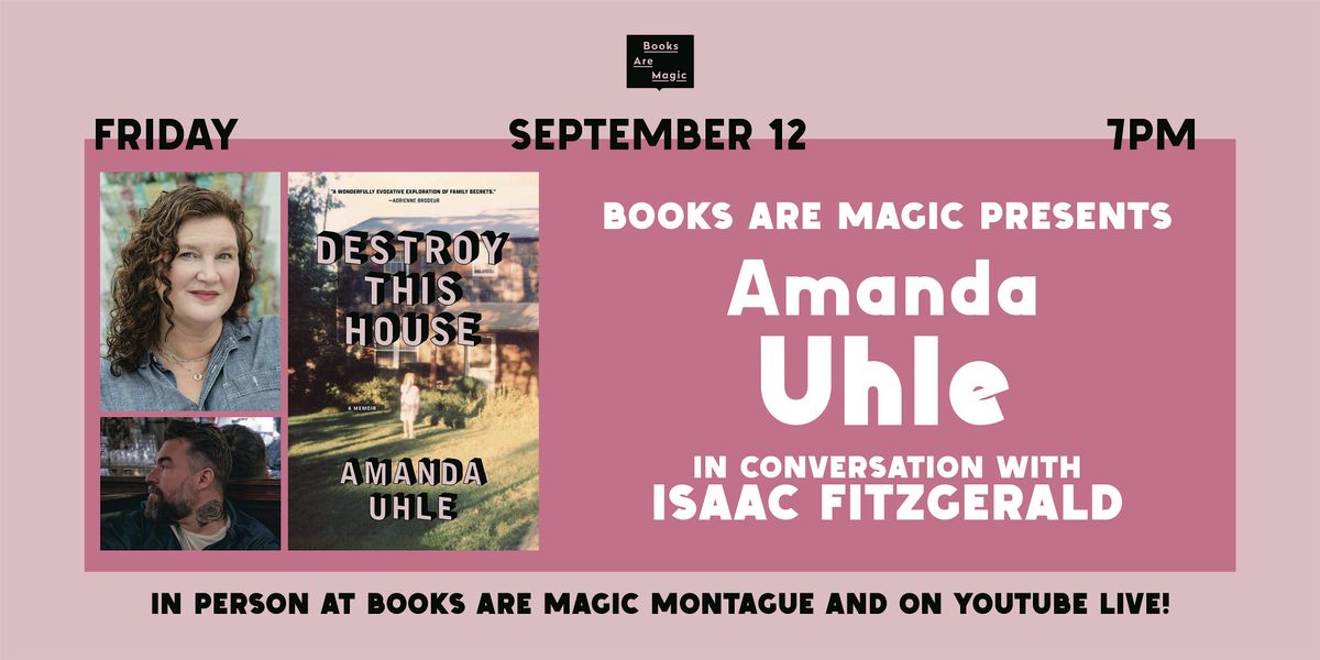 In-Store: Amanda Uhle: Destroy This House w/ Isaac Fitzgerald, 12 September | Event in Brooklyn | AllEvents