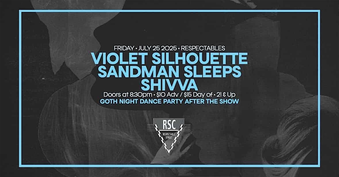 Violet Silhouette • Sandman Sleeps • Shivva + Goth Night Dance Party, 25 July | Event in West Palm Beach