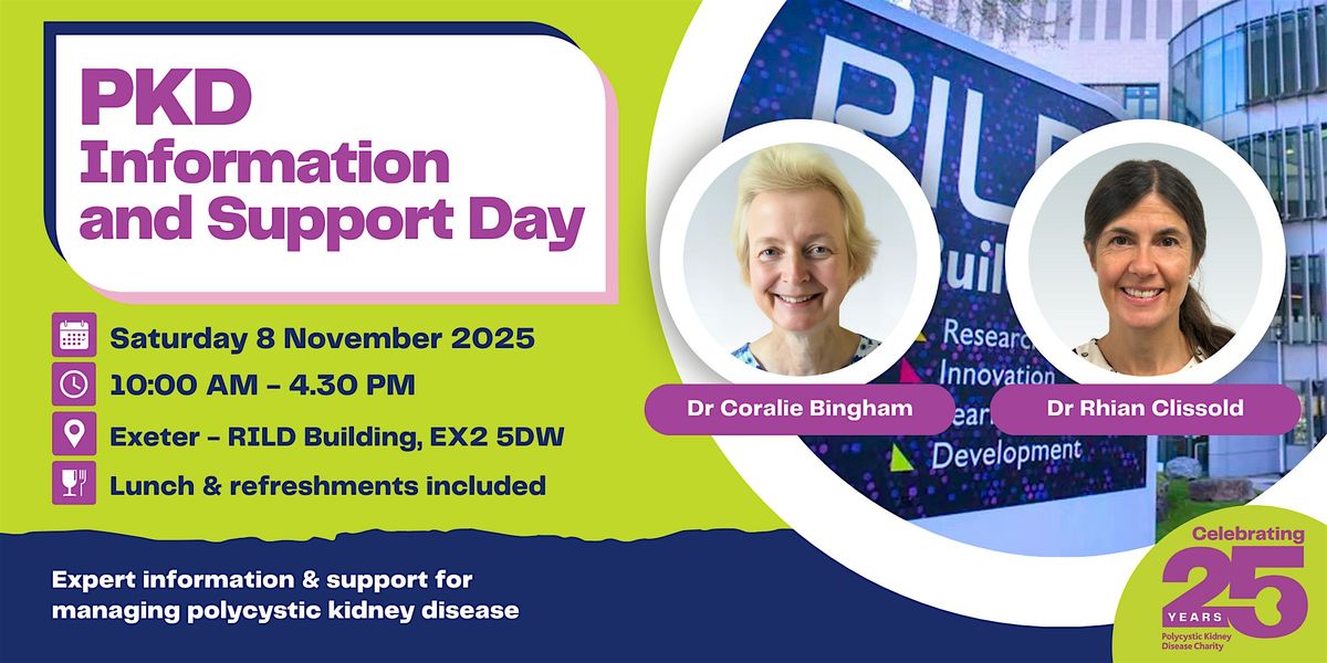 PKD Information & Support Day - Exeter, 8 November | Event in Exeter | AllEvents